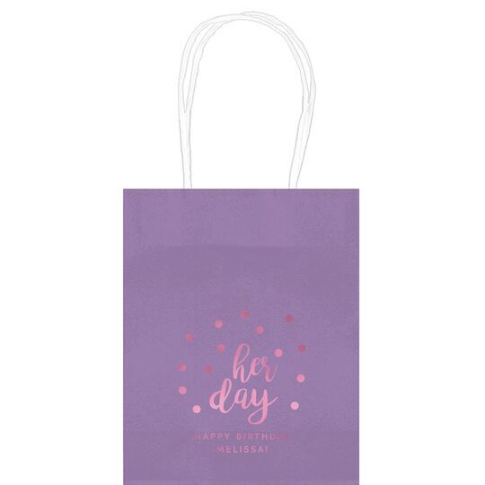 Confetti Dots Her Day Mini Twisted Handled Bags
